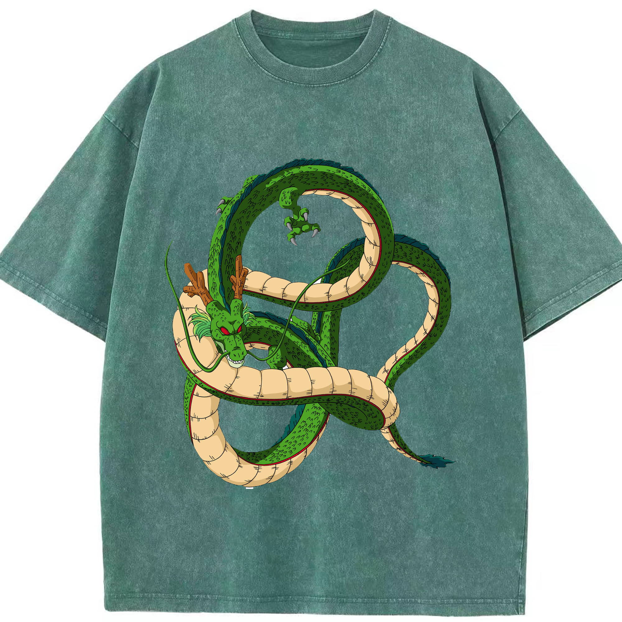 （画像用） ドラゴンボール 神龍 シェンロン DRAGON BALL Shenron 綿100% ヴィンテージ風 半袖Tシャツ（フロントプリント）